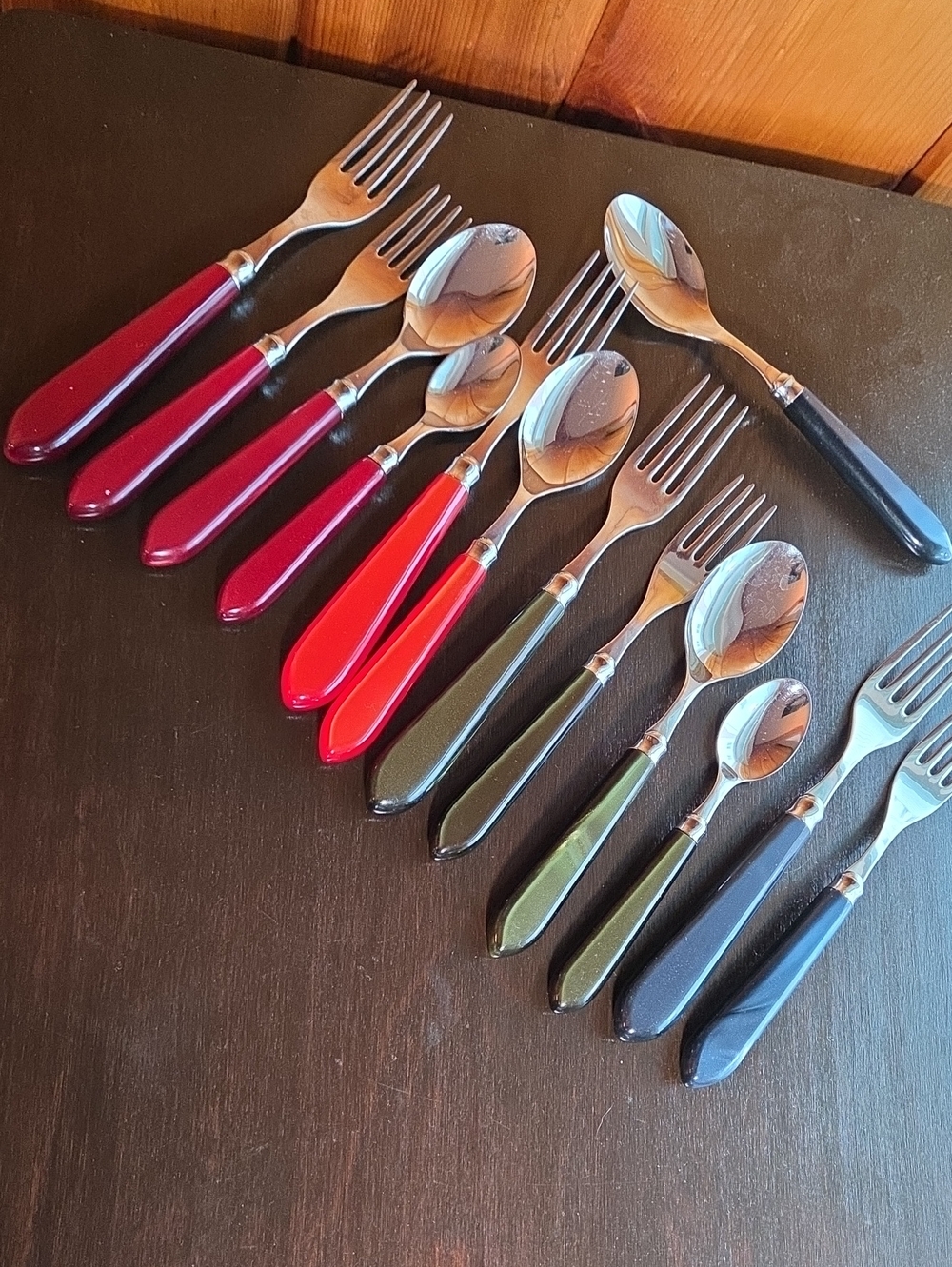 Capdeco France 18/10 Stainless Steel Flatware Lucite Handles